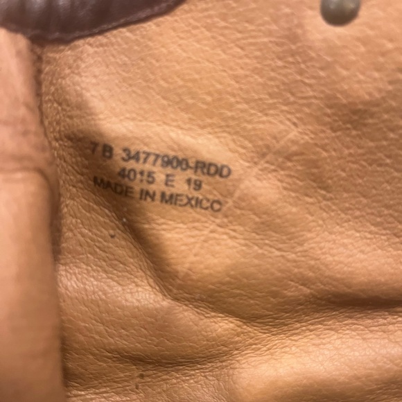 Frye short ankle boots leather zipper low heel block distressed western brown 7 - Picture 8 of 10